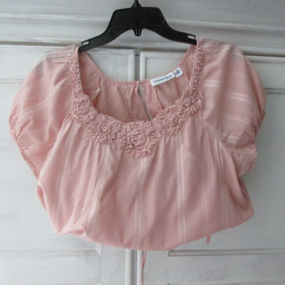 St. John's Bay Pink Blouse - Picture 9 of 12